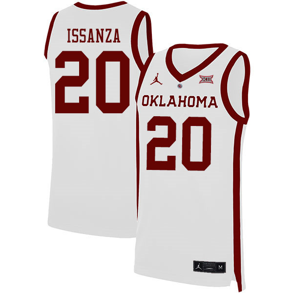 Oklahoma Sooners #20 Rick Issanza College Basketball Jerseys Sale-White